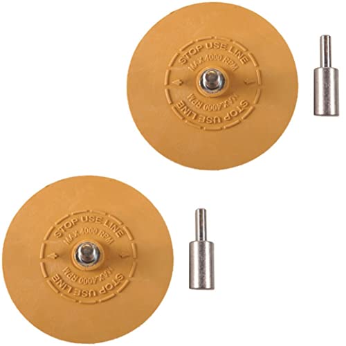 CleanTEC Radierscheibe Folienradierer Ø 90mm inkl. Adapter für Bohrmaschinen, Akku-Schrauber, Geradschleifer (2)