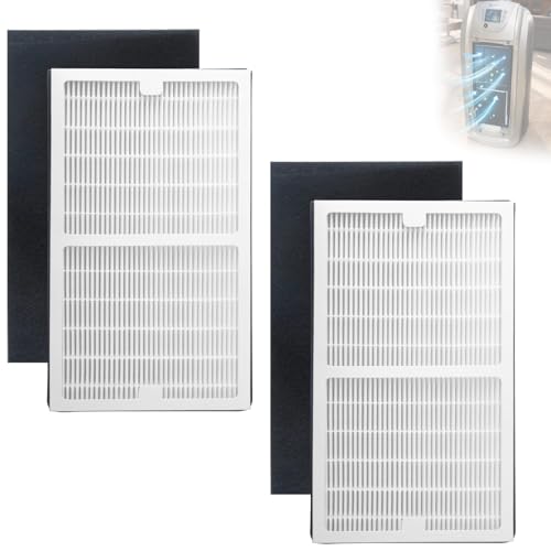 Image of Replacement Filter C Compatible with Idylis Air Purifier D Type IAF-H-100C | Fit for IAP-10-200, IAP-10-280, IAF-H-100C Includes 2 Filters & 2 Carbon Filters