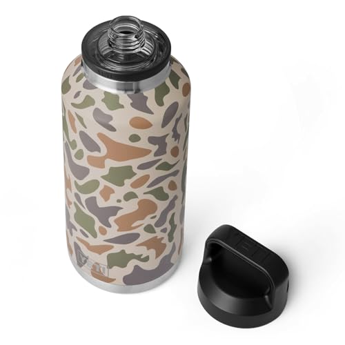 Image of YETI Rambler 64 oz Bottle, Vacuum Insulated, Leakproof, Stainless Steel with Chug Cap, Tan Camo