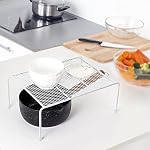 Lonian Kitchen Cupboard Organiser Wire Rack, White, 2-Pack - Image 2