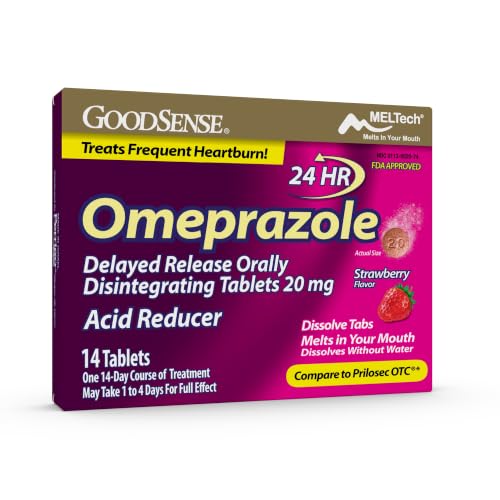 GoodSense Omeprazole Delayed Release Orally Disintegrating Tablets 20 mg, Strawberry