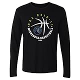 500 LEVEL Naz Reid Minnesota Timberwolves Long Sleeve Shirt - Naz Reid Minnesota Timberwolves Player Ball WHT (Black, X-Large)