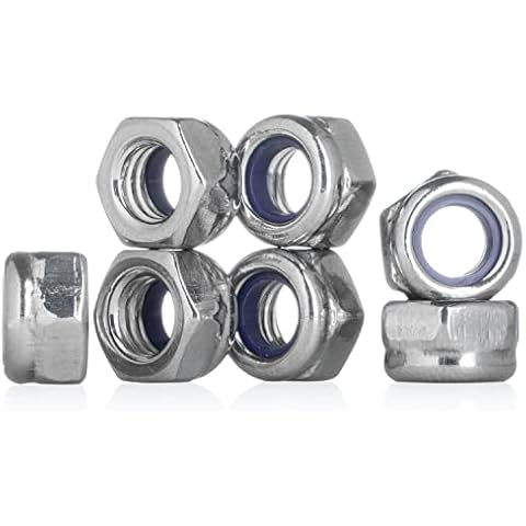 YoiYee M5 Nyloc Hex Nut, 304 Stainless Steel(A2-70), Pack of 24 Cover