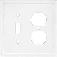 Vista 86 de Henne Bery Placa decorativa de pared con borde moderno, tapa de tomacorriente para cubrir enchufe, aleación de zinc maciza duradera