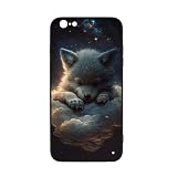 CRIVOTA for iPhone 6/6S Case - All-New Wolf Cub Design, Glass Back + TPU Inner Shell, Extreme Slimness, Military-Grade Protection, Precise Cutouts, Cell Phone Cases for Boys Girls
