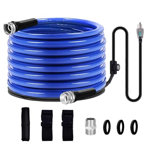 Image of 30FT Heated Hose for RV, 45 ℉ Antifreeze Heated Water Hose, Heated Drinking Water Hose with Thermostat, Lead and BPA Free, Automatic Self-regulating Drinking Hoses for Garden, RV