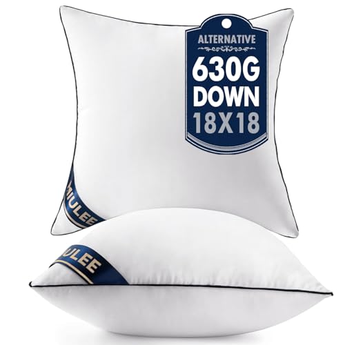 MIULEE 18x18 Pillow Inserts Set of 2 Throw Pillows 18 Inch Premium Down Alternative Pillow Inserts...