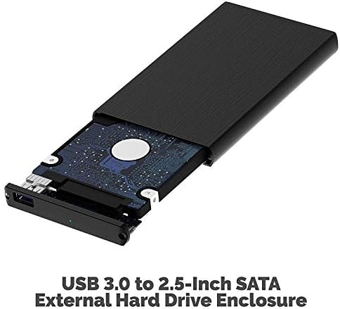 Sabrent Ultra Slim USB 3.0 to 2.5-Inch SATA External Aluminum Hard Drive Enclosure [Black] (EC-UK30)