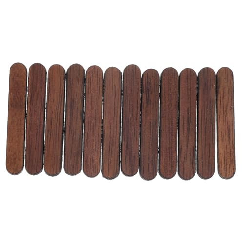 TOVINANNA 12個 木製縦棒型掛け時計用時刻マーカー 壁掛け時計アクセサリー リビングルーム向けスリッシュな木製時刻表示 簡単取付け可能で変