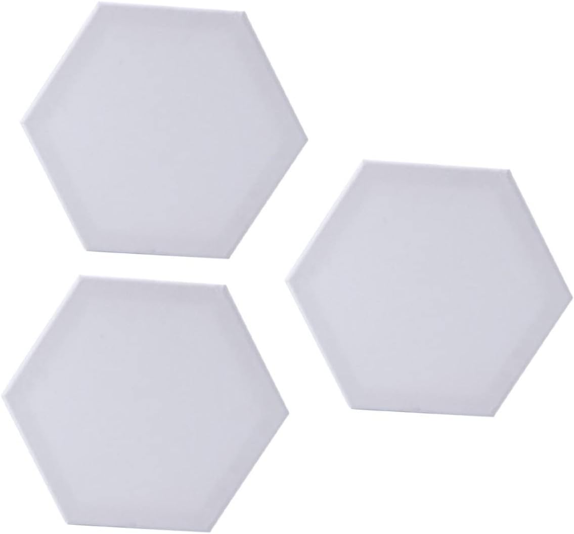 3pcs Hexagon Cotton Canvas Boards Artists for Oil Painting DIY Drawing Panels for Creative Projects