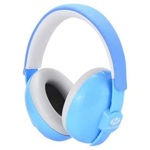 Hocazor HZ002 Baby Ear Protection, Noise Cancelling Headphones for Babies and Toddler 3 Months up to 24 Months, Baby Earmuffs for Fireworks, Sleeping, Concerts, Plane - Blue Cover