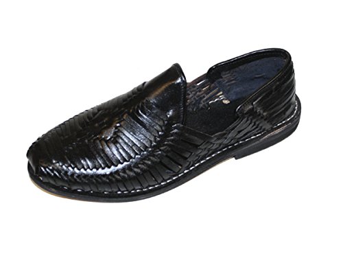 Genuine leather quality handmade mexican huraches sandal Black