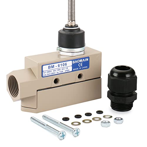 Baomain Flexible Rod Limit Switch Bm-6106 (Tz-6106) Multi-Directional Movement With M20 Cable Glands With Ip65 Waterproof #TOP1
