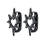 Black Gold Heart Earrings