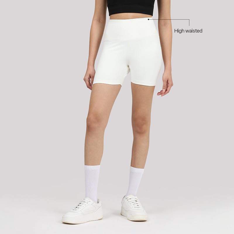 Image of BlissClub Ultimate Shorties Lite | Gym Shorts for Women Workout, Sports Shorts, Swim Shorts and Shapewear for Tummy | High Waist and Back Pocket