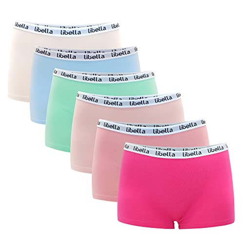 Libella® Lot de 6 Shorty Femme Couches Lingerie Culotte pour Femmes Coton 3429UN3 M