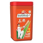 DABUR Gluco Plus‑C Instant Energy Glucose Powder (Orange), 500g | Enriched with Calcium & Vitamin C | 99.4% Pure Glucose | Refreshes Body & Helps Recover from Heat-Induced Fatigue