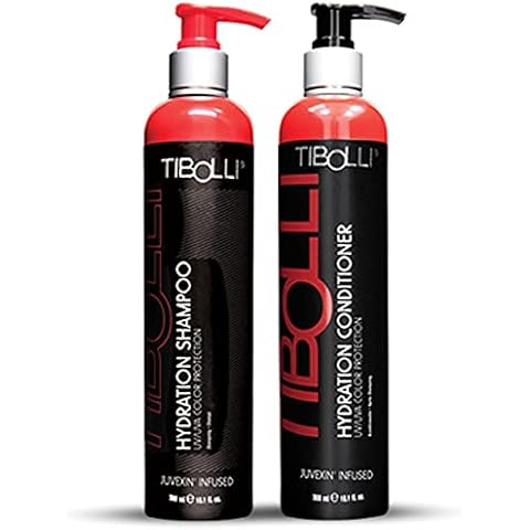 TIBOLLI Hydrating Moisturizing Hair Shampoo and Conditioner Sets (300ml/10.1 Fl Oz) Repair Dry Damaged Anti Frizz Keratin Hair Treatment Argan Oil Aloe Vera Sulfate Paraben Free For All Types Of Hair Cover