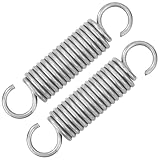 GUNGY Zugfedern mit Haken Edelstahl Zugfeder Spannfeder 75mm Außendurchmesser 18mm Drahtdurchmesser 2,9mm Maximale Zugkraft 24,1kg 2,9x18x75mm 2 Stück