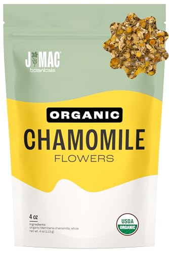 J Mac Botanicals Organic Chamomile Flowers Loose Leaf Tea