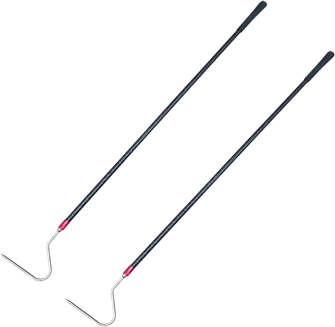 48” Carbon Snake Hook Catcher Stick Tongs Grabber Reptile Pick-up Handling Tools, for Catching,Moving Snakes（2 Pack 2025 New Launch