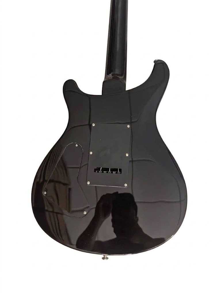 39-calowe gitary elektryczne typu Solid Body dla początkujących i dorosłych, gitara elektryczna Flamed Blue Burst z przetwornikami HH, wkładkami Bird mostkiem Tremolo, idealna do rocka ćwiczeń