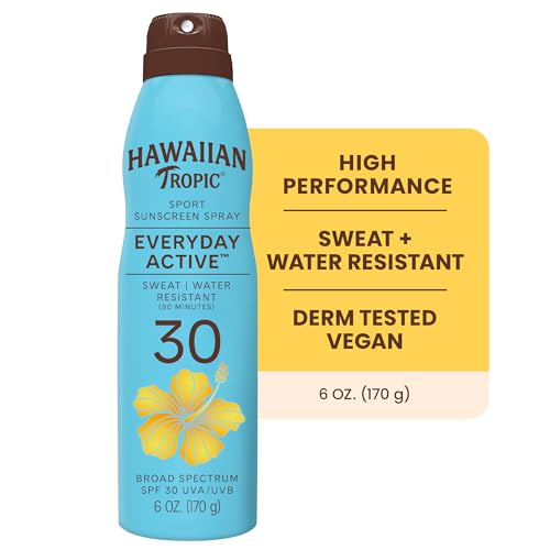 Image of Hawaiian Tropic Island Sport Sunscreen Spray, Clear Coconut, 6 Ounce