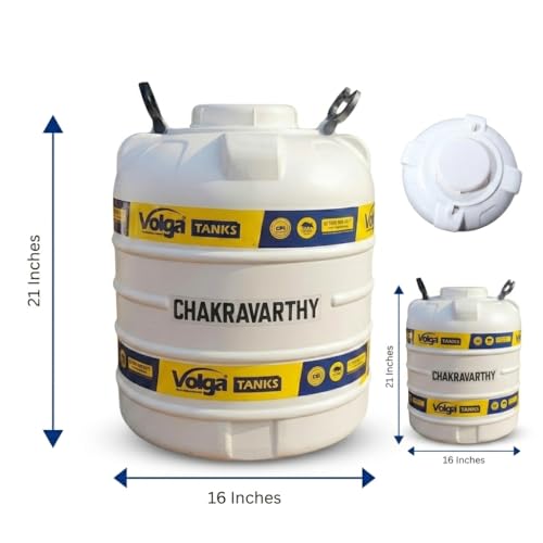 Image of Volga 50 Liter Water Tank Cistern with Tap - Food Grade HDPE Material, UV-Stabilized, Premium Water Can for Home, Outdoor & Commercial Use