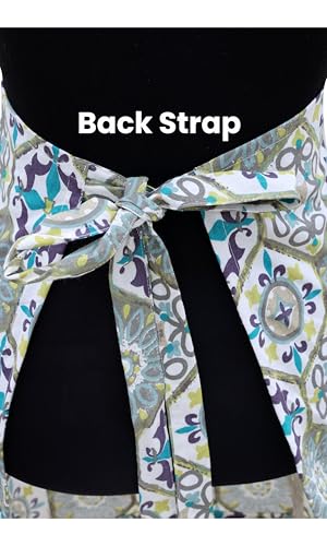Image of Kitchen Apron for Women & Men | 100% Cotton | Cooking Apron with Big utility Pocket | Adjustable neck strap | Free Size | Kitchen Utensils Accessory