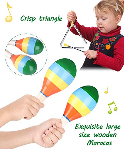 Smarkids Toddler Musical Instruments Toys Premium Accurately Tuned Percussion Musical Instruments For Kids Children Educational Toy Set For Boys& Girls With Xylophone Flute Tambourine Maraca Backpack #TOP2