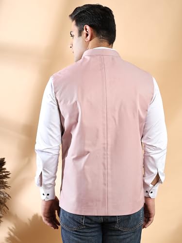 Image of Ethluxis Men's Designer Solid Nehru Jacket /Waist Coat /Bandhgala