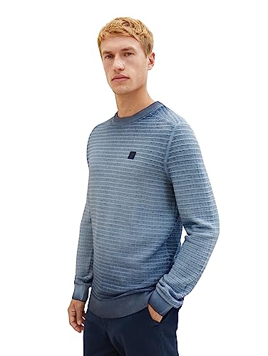 Pull délavé TOM TAILOR en maille de coton pour les fraîches soirées d'été