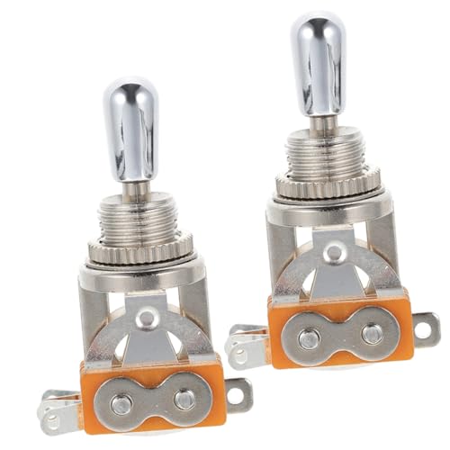 DECOMELODY 2個 エレキギター用ポジション属製トグルスイッチ 耐久性交換用ピックアップセレクター コント向上と長寿命化対応