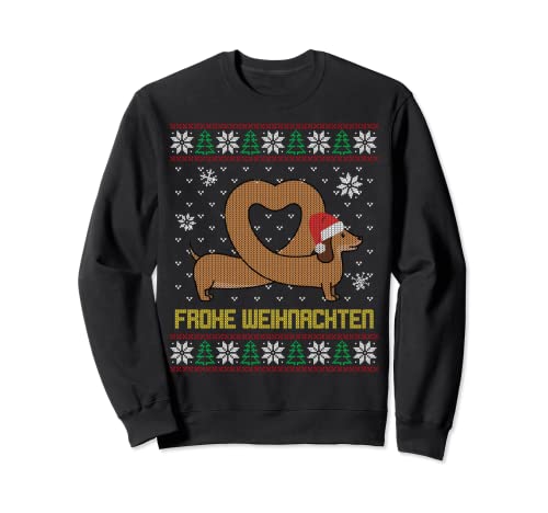 Dackel Weihnachtspullover Herren Damen Weihnachtspulli Ugly Sweatshirt