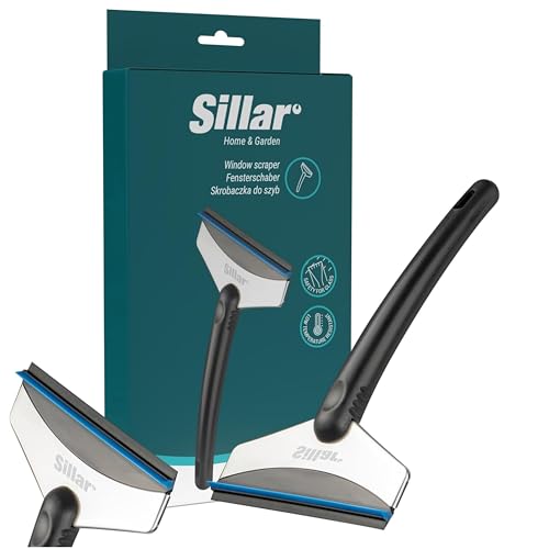 Sillar Rascador de Hielo para Luna de Coche, Rascador de Nieve Seguro con Cuchilla de Latón 24,5×14×3 cm | Elimina el Hielo y la Escarcha, Ideal para la época Invernal