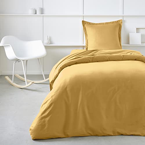 TODAY Cotton Duvet Cover 140 x 200 cm, Yellow, Jumeau - Image 2