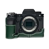 [恵＼イーサン] TP Original FUJIFILM X-H2S / X-H2 デジカメ 専用 オープナブルタイプ ハンドメイド本革 ボディケース 互換 電池交換便利 底面開閉 ハンドメイド本革ハーフカメラケースバッグカバー (グリーン)