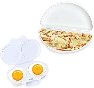 Easy Egg Breakfast Set Akamino Microwave Omelet Pan and Egg Poacher - BPA Free Egg Maker Easy to Use and Non-Stick Breakfast Egg Cookware