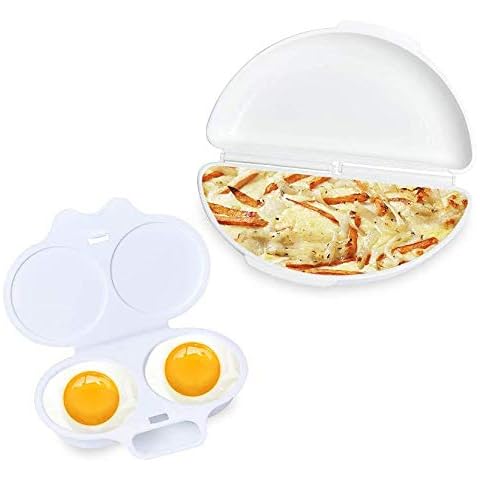 Akamino Microwave Omelet Pan and Egg Poacher Set Cover