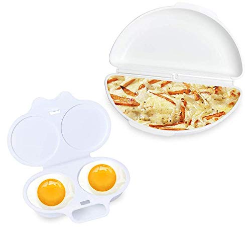 Easy Egg Breakfast Set Akamino Microwave Omelet Pan and Egg Poacher - BPA Free Eggs Maker Easy To Use and Non-Stick Breakfast Eggs Cookware