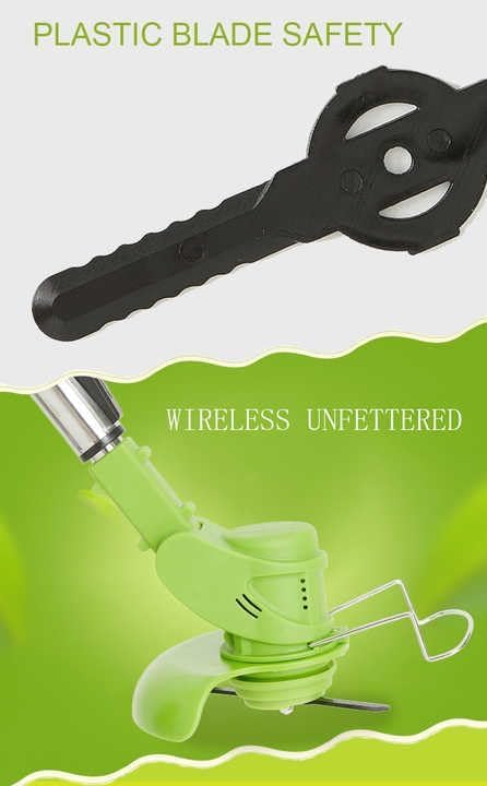 Image of QAWACHH 21 V Cordless Grass Trimmer Machine-Fast Rotation Motor with Multi Blades with 2 Battery (3 Types of Blades Include)