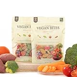 PETTAIL Lovnheal Vegan Bites Dog Treats – Natural Plant-Based Soft Chews with 8 Fruits & Vegetables, Healthy Handmade Snacks, 3.5 oz (One Size, Vegetable Mix)
