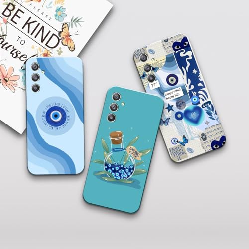 Image of COLORflow Back Cover Compatible with Samsung Galaxy A34 5G | Evil Eye Charm Color Customized Back Cover Compatible with Samsung Galaxy A34 5G