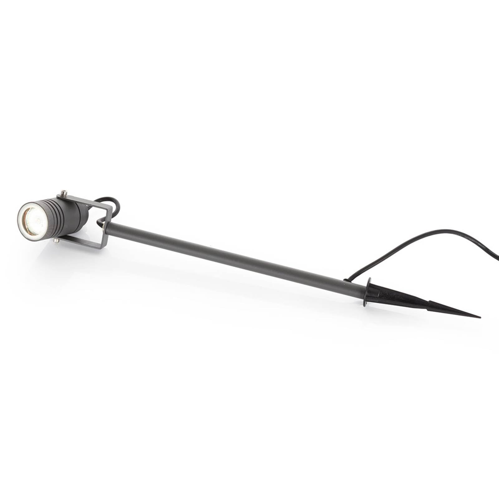 Lucande Luminaire extérieur Galina (Moderne) en Gris Aluminium (1 lampe,à GU10), Lampe sur piquet