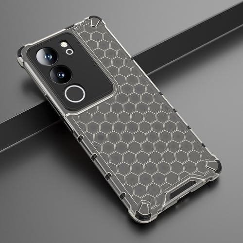 Image of Glasgow Back Case Cover Compatible with [ Vivo V29 5G / V29 Pro 5G ] (Stylish Design) - Black
