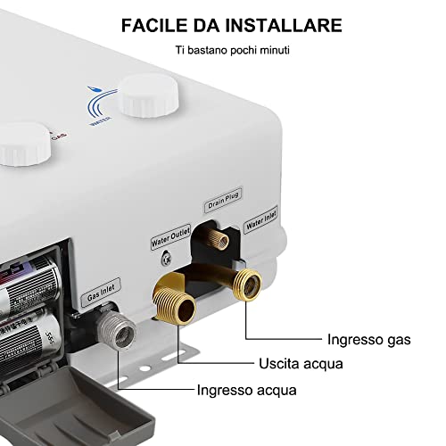 Scaldabagno a Gas, Thermomate AZ132 5L Portatile