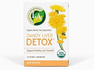 Lifestyle Awareness Teas, Caffeine Free Dandy Liver Detox Tea, 20 Count