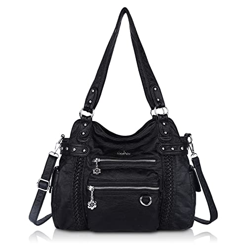 Image of Angel Kiss Hobo Handbags for Women Soft PU Leather Shoulder Handbags Ladies Purses