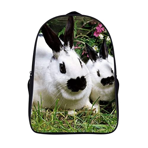 Sac à dos d'école lapin 3D grand volume 40cm pour éviter les cahiers écrasés
