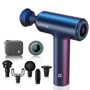 arboleaf Massage Gun, Percussion Massage Gun Deep Tissue, Muscle Massage Gun Handheld, Powerful Portable Back Massager Gun, Electric Gun Massager with Carry Case for Athletes, Relax